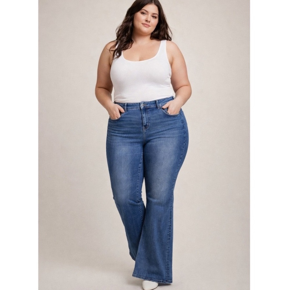 American Eagle Kick Boot Super Stretch
Medium Wash Jeans Womens Plus Size 20
Reg